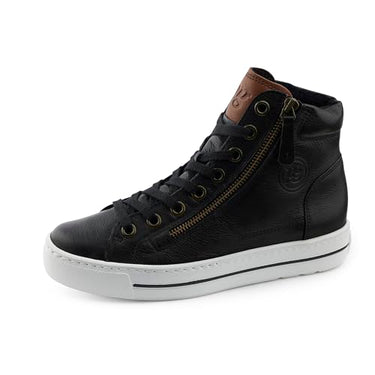 Paul Green Damen, Frauen High-Top Sneaker,Freizeitschuhe,Turnschuhe,Laufschuhe,schnürschuhe,high top Sneaker,mid Cut,Schwarz (JA),38 EU / 5 UK im Sale